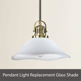 # 23151-11, Alabaster Glass Shade for Medium Base Socket Torchiere Lamp, Swag Lamp,Pendant, Island Fixture.11-3/4" Diameter x 3-7/8" Height.